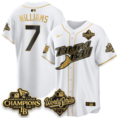 TB 2026 AL Champions Gold Edition Vapor Jersey - Stitched