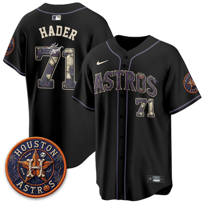Houston Astros Nightmare Vapor Limited Jersey - Stitched