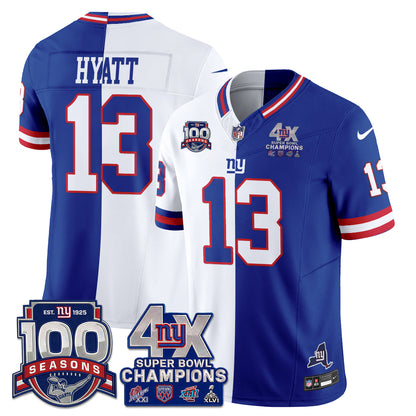 NYG 4X SBowl Split Edition Vapor Jersey - Stitched