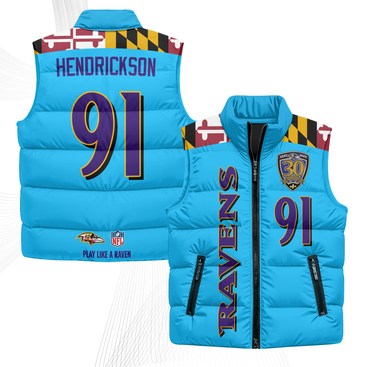 BAL Maryland Puffer Vest - Printed