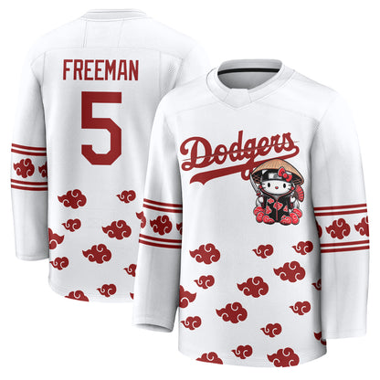 Los Angeles Dodgers Akatsuki Edition Vapor Hockey Jersey - Stitched