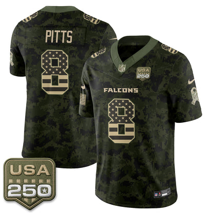 Atlanta Falcons 2026 Salute to Service Vapor Jersey - Stitched
