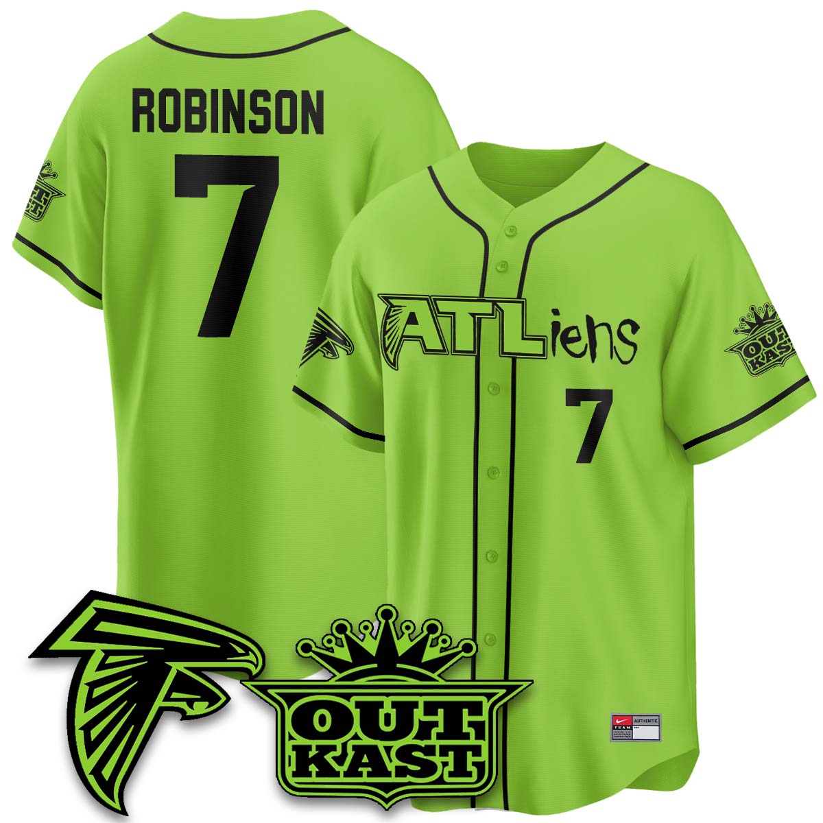 ATL 30th Anniversary ATLiens Baseball Vapor Jersey - Stitched