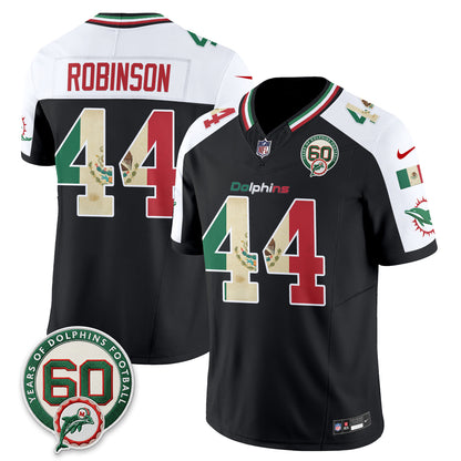 Miami Dolphins Mexico Edition Vapor Jersey - Stitched