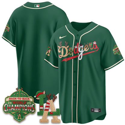 Los Angeles Dodgers 2026 Christmas Edition Vapor Jersey- Stitched