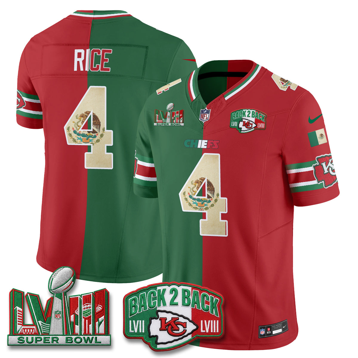 KC Mexico Split Edition Vapor Jersey - Stitched