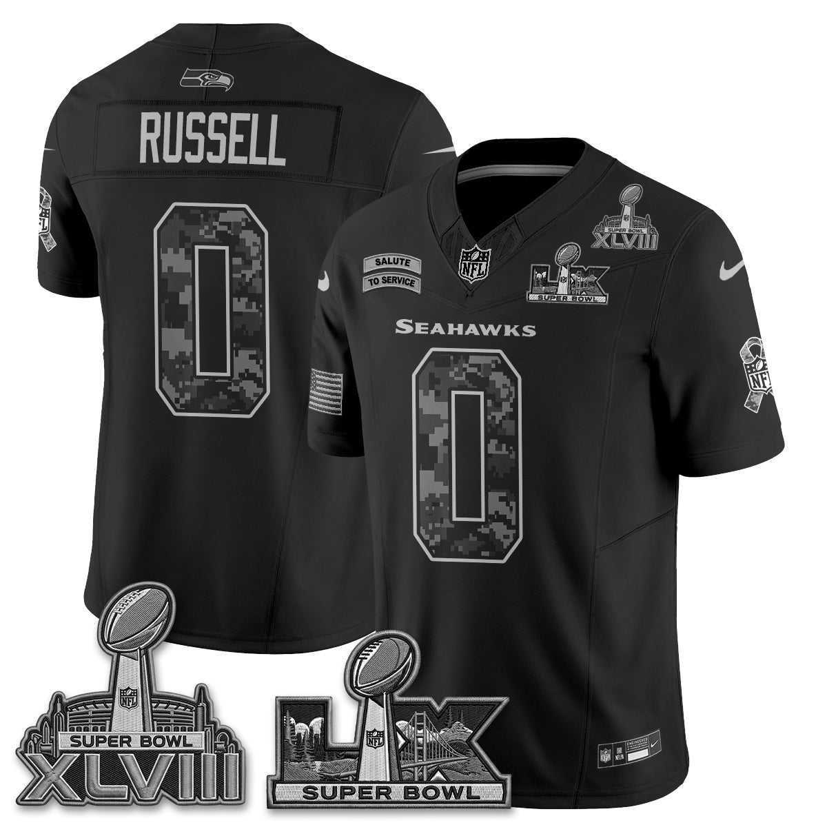 Seattle Seahawks 2026 Salute to Service V2 Vapor Jersey - Stitched
