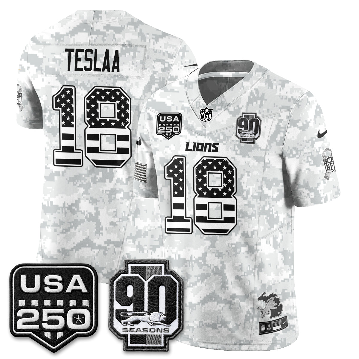 DET 2026 Salute to Service Vapor Jersey - Stitched
