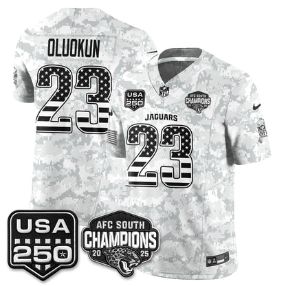 Jacksonville Jaguars 2026 Salute to Service Vapor Jersey - Stitched