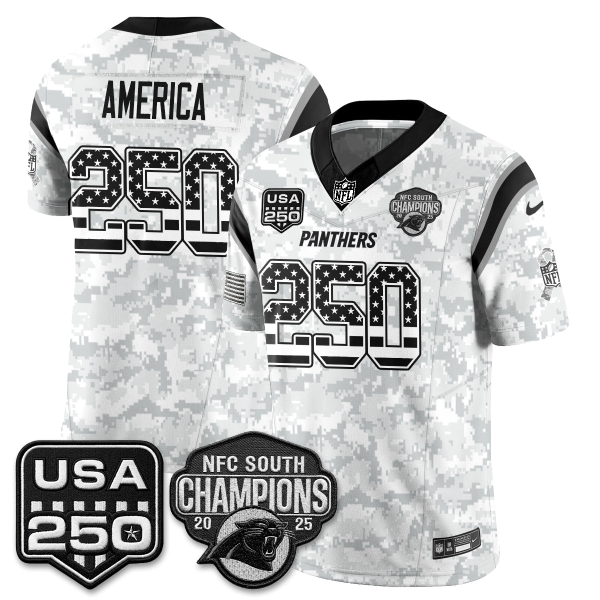 Carolina Panthers 2026 Salute To Service Edition Vapor Jersey - Stitched
