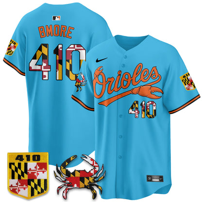 Baltimore Orioles Crab x Maryland Vapor Limited Jersey - Stitched