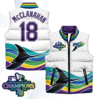 Tampa Bay Rays 2026 AL Champions Limited Puffer Vest - Printed