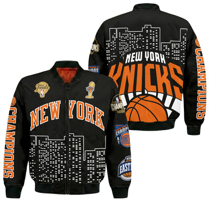 New York Knicks 2026 NBA Finals Champions Limited Edition Bomber Jacket V2 - Printed