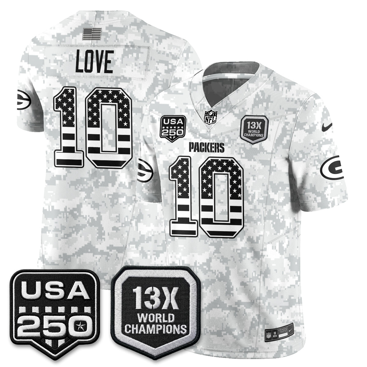 Green Bay Packers 2026 Salute To Service Edition Vapor Jersey - Stitched