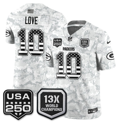 Green Bay Packers 2026 Salute To Service Edition Vapor Jersey - Stitched