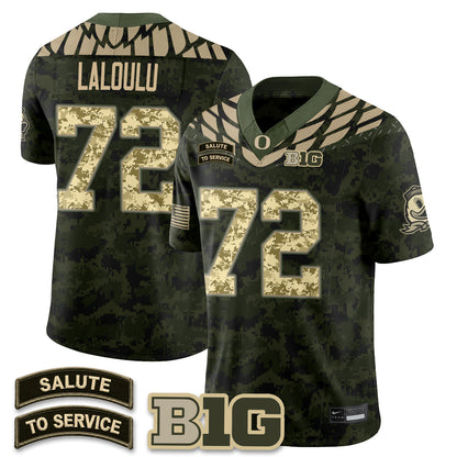 Oregon Ducks 2026 Salute to Service Vapor Jersey - Stitched
