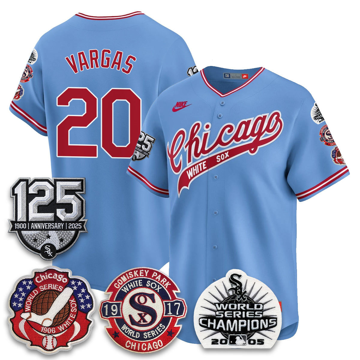 CWS 125th Anniversary - W.S Champions Edition Vapor Jersey - Stitched