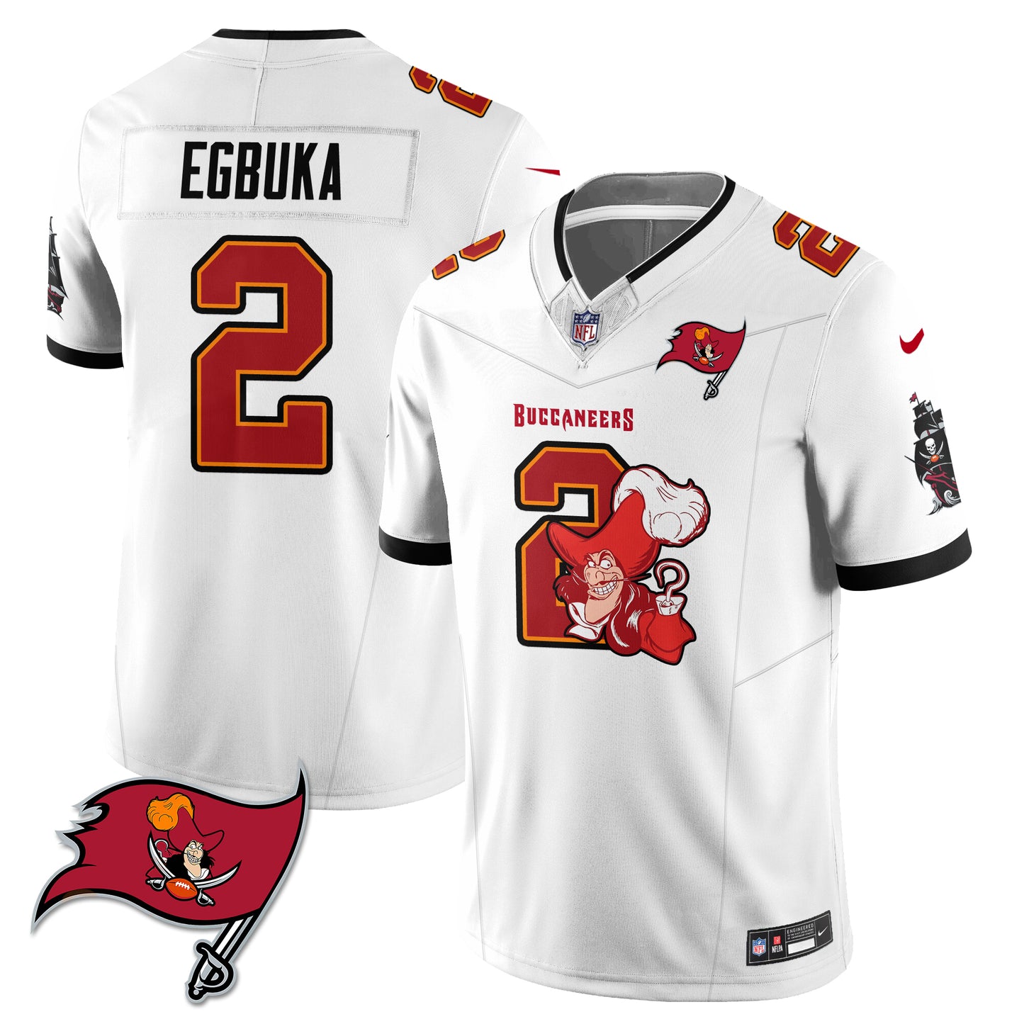 Tampa Bay Buccaneers x Red Coat Captain Edition Vapor Jersey - Stitched