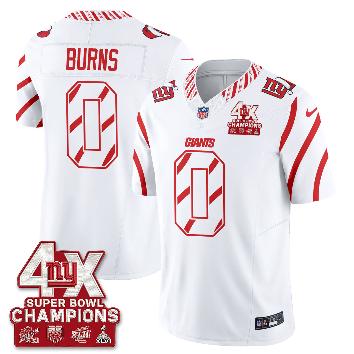 New York Giants  Xmas Edition Vapor Jersey - Stitched