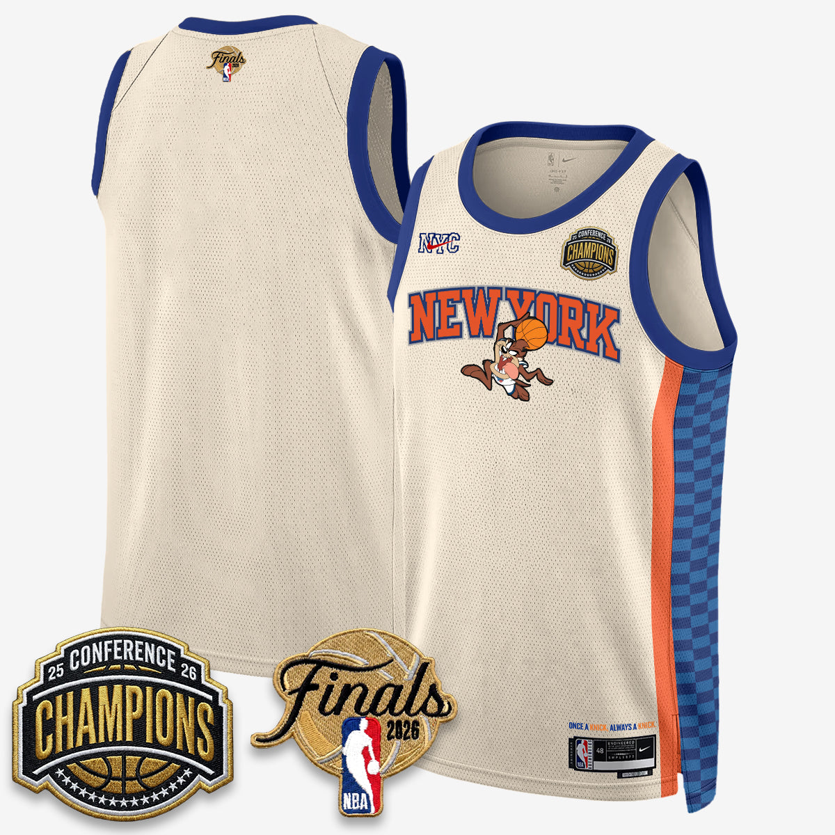 NYK 2026 NBA Eastern Conference Champions x Taz Vapor Jersey - Stitched