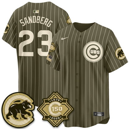 CHC New Era Olive 2026 Armed Forces Day Jersey -All Stitched