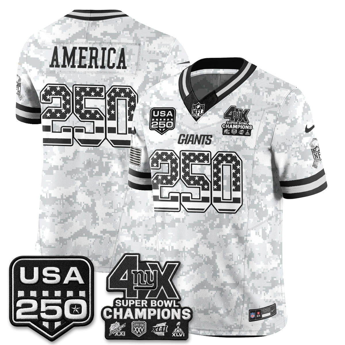 New York Giants 2026 Salute To Service Vapor Jersey - Stitched