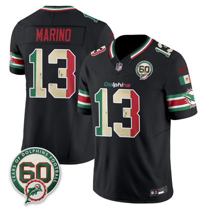 Miami Dolphins Mexico Edition Vapor Jersey - Stitched