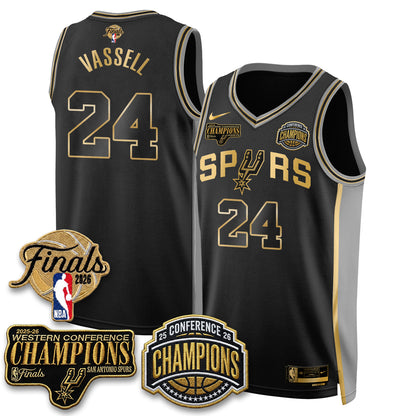 SAS 2026 NBA Western Conference Champions Vapor Jersey - Stitched N5