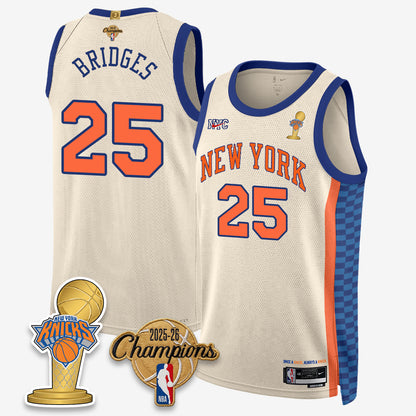 NYK 2026 NBA Champions Gold Edition Vapor Jersey - Stitched n3