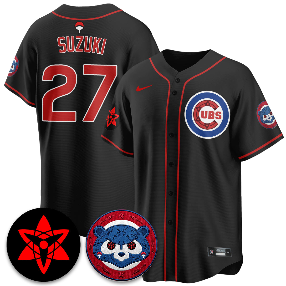 Chicago Cubs Uchiha Sasuke Vapor Limited Jersey - Stitched