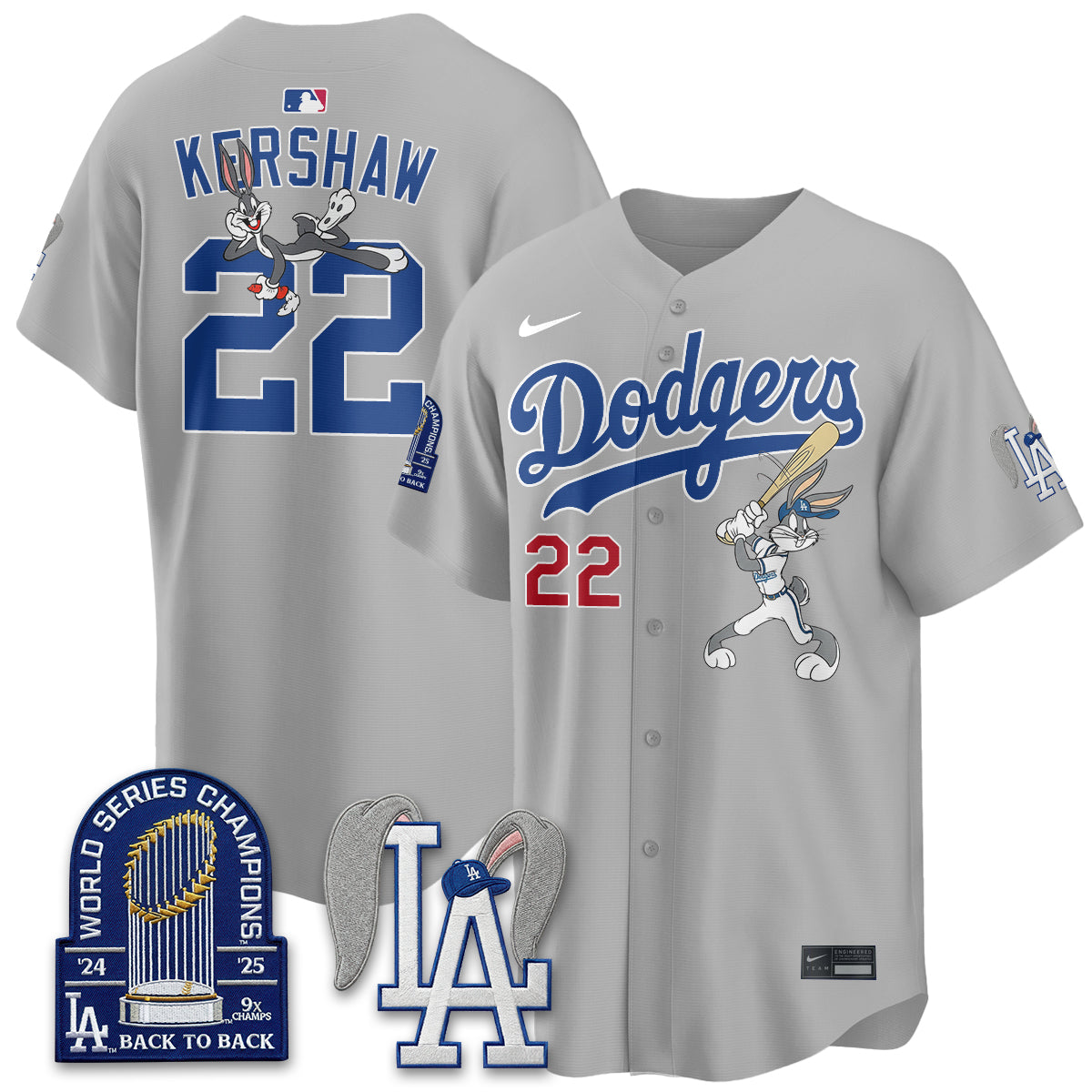 Los Angeles Dodgers Bunny Edition Vapor Jersey - Stitched