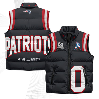 New England Patriots Rivalries Puffer Vest - Printed