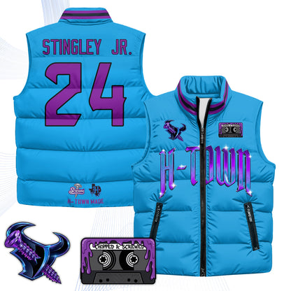HOU "Screwcity" Puffer Vest - Printed