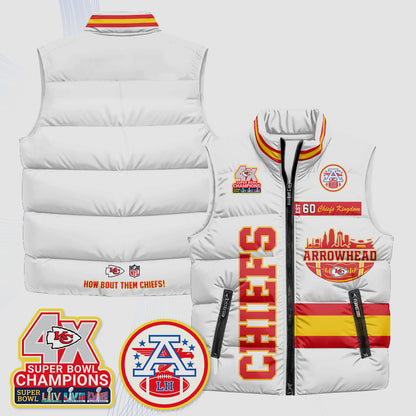 KC Arrowhead Puffer Vest - Printed