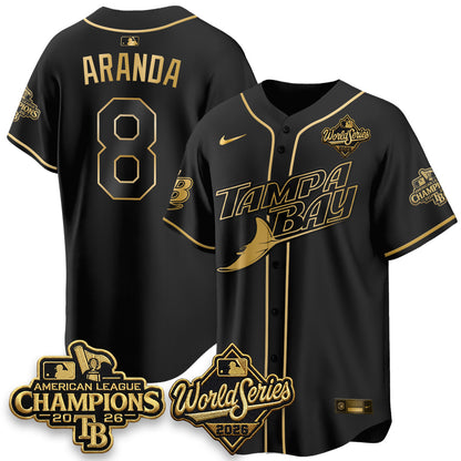 TB 2026 AL Champions Gold Edition Vapor Jersey - Stitched