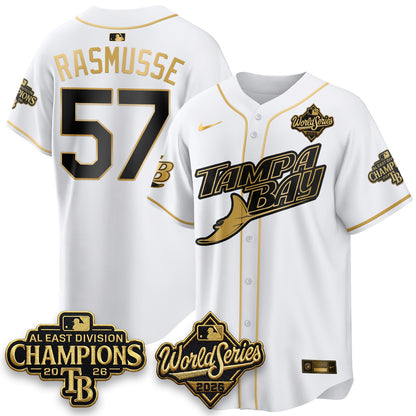 TB 2026 AL Champions Gold Edition Vapor Jersey - Stitched