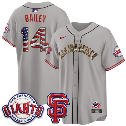 San Francisco Giants2026 Independence Day USA Jersey - All Stitched