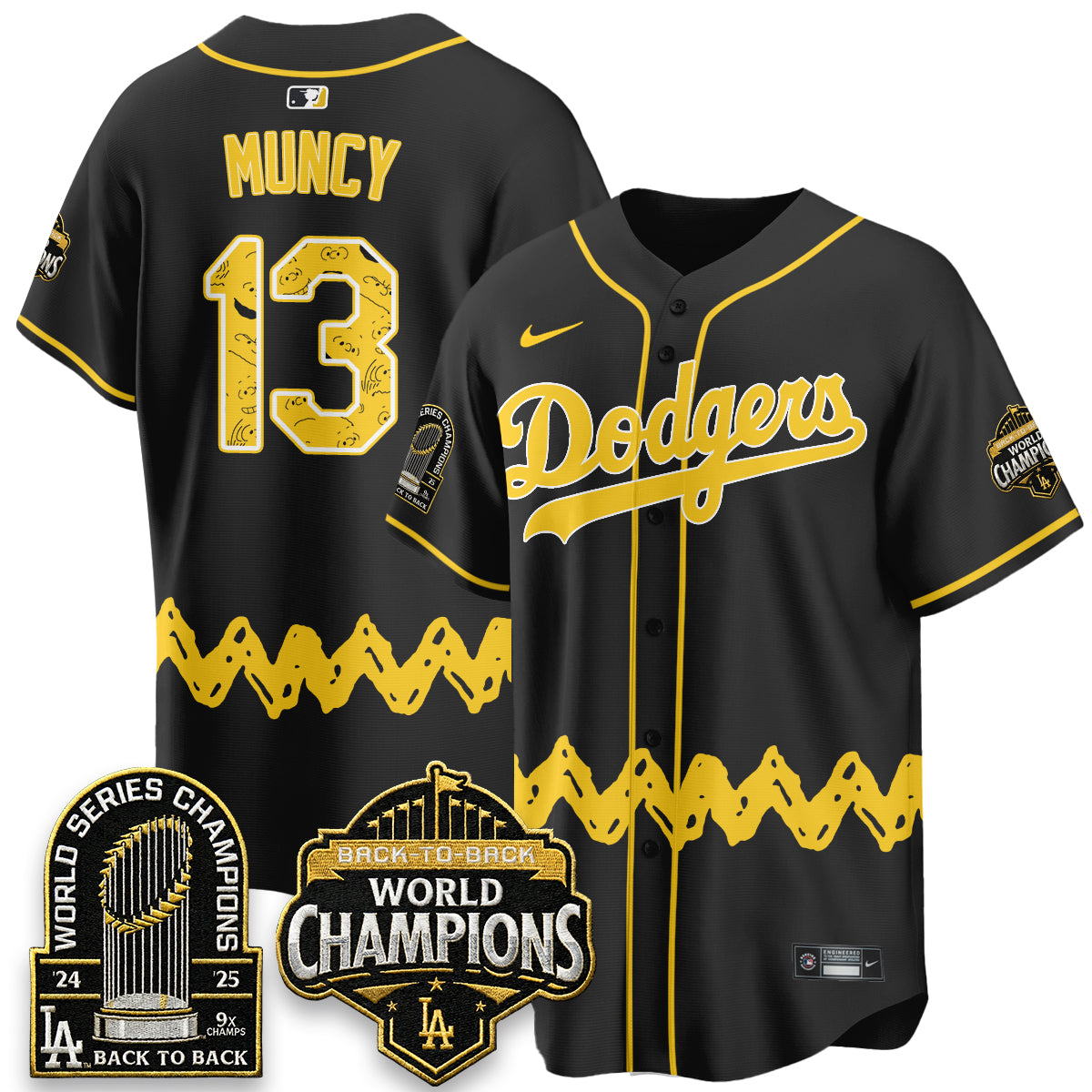 Los Angeles Dodgers x P-nuts Style Vapor Jersey - Stitched
