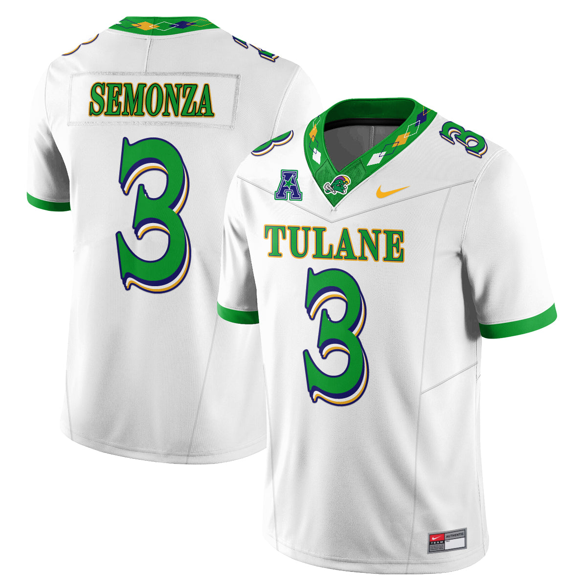 Tulane Green Wave 2026 City Football Vapor Jersey - Stitched