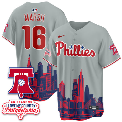 Philadelphia Phillies "26 Reasons I Love My Country" Edition Vapor Jersey - Stitched