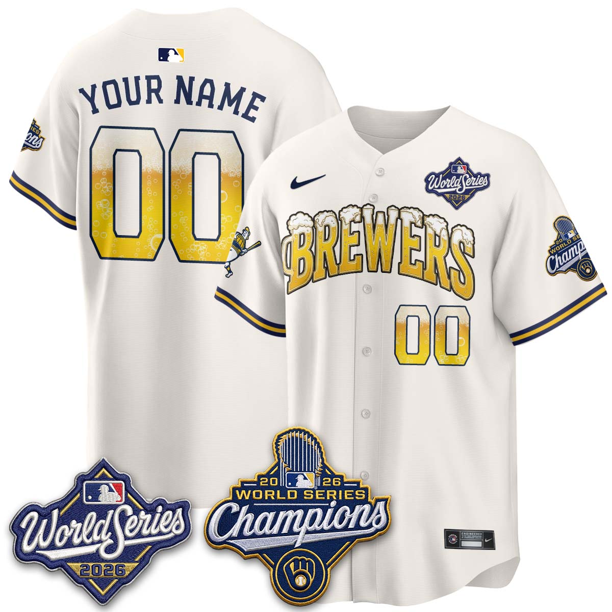 MIL "Pitcher & Pint" 2026 WS Champions Custom Vapor Jersey - Stitched