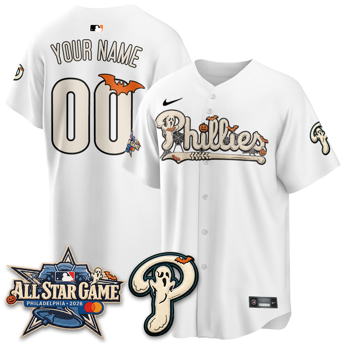 Philadelphia Phillies Halloween 2026 Vapor Limited Custom Jersey - Stitched