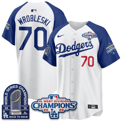 Los Angeles Dodgers 2026 NL West Champs Vapor Jersey- Stitched