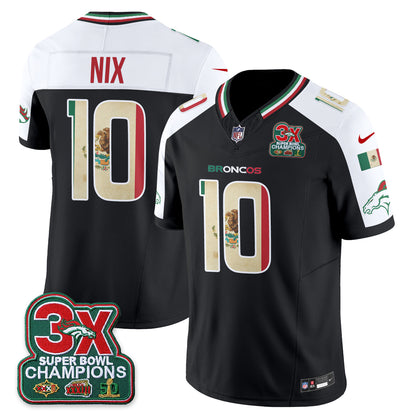 Denver Broncos Mexico Edition Vapor Jersey - Stitched
