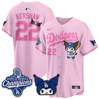 Los Angeles Dodgers Kuromi Edition Vapor Jersey - Stitched
