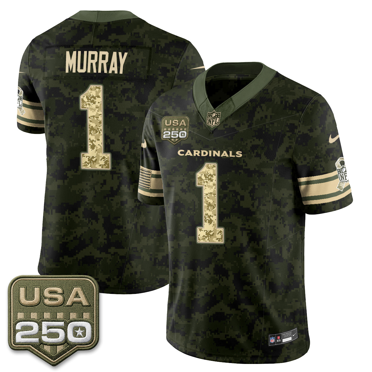 Arizona Cardinals 2026 Salute to Service Vapor Jersey - Stitched