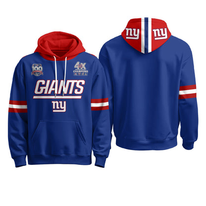NYG 4X Champs S.Bowl Fleece Hoodie - Printed