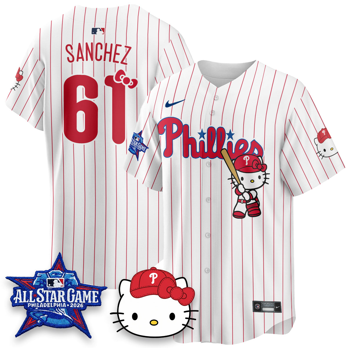 Philadelphia Phillies x Meow Kitty Vapor Limited Jersey V2- Stitched