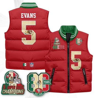 SF Mexico Style Puffer Vest - Printed