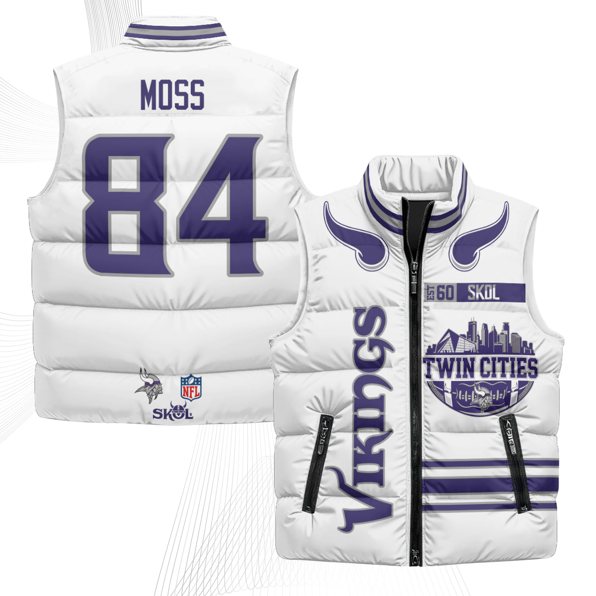 MIN Twin City Puffer Vest - Printed